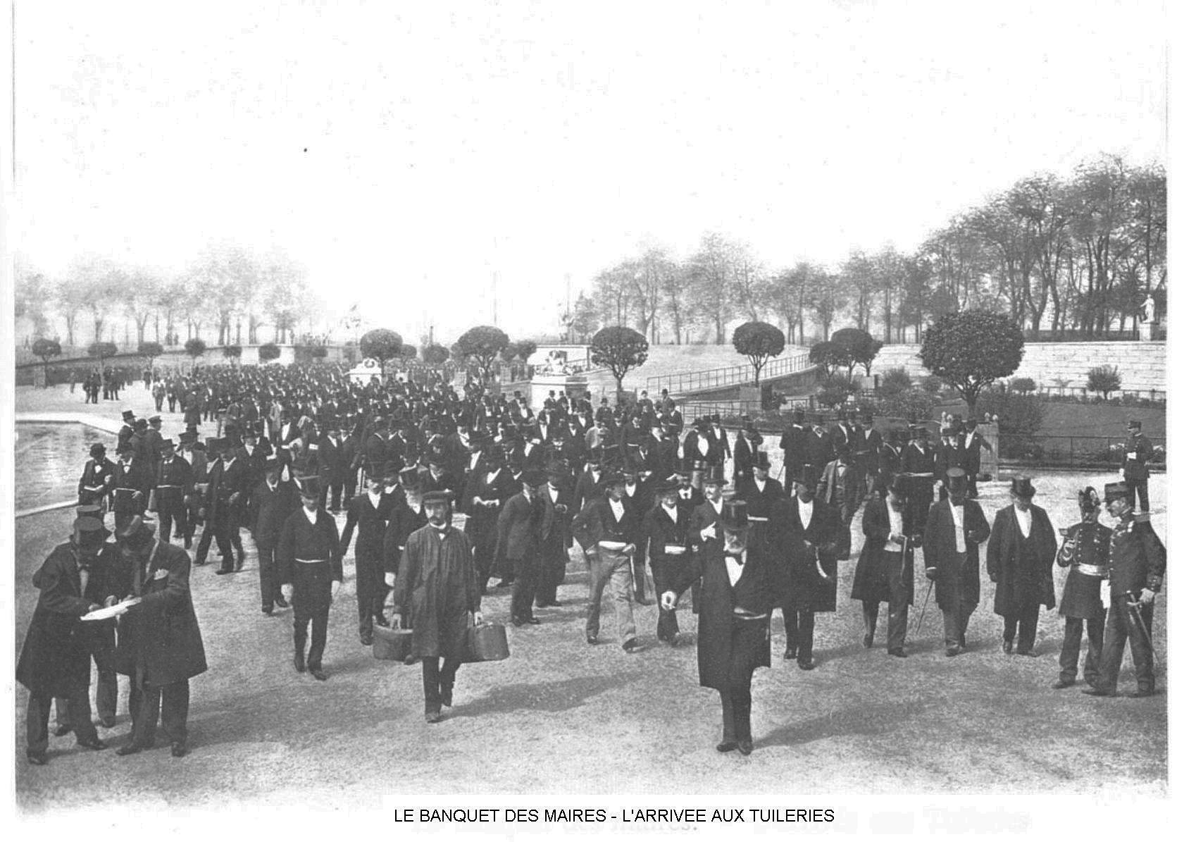 Le banquet des maires arrivee aux tuileries