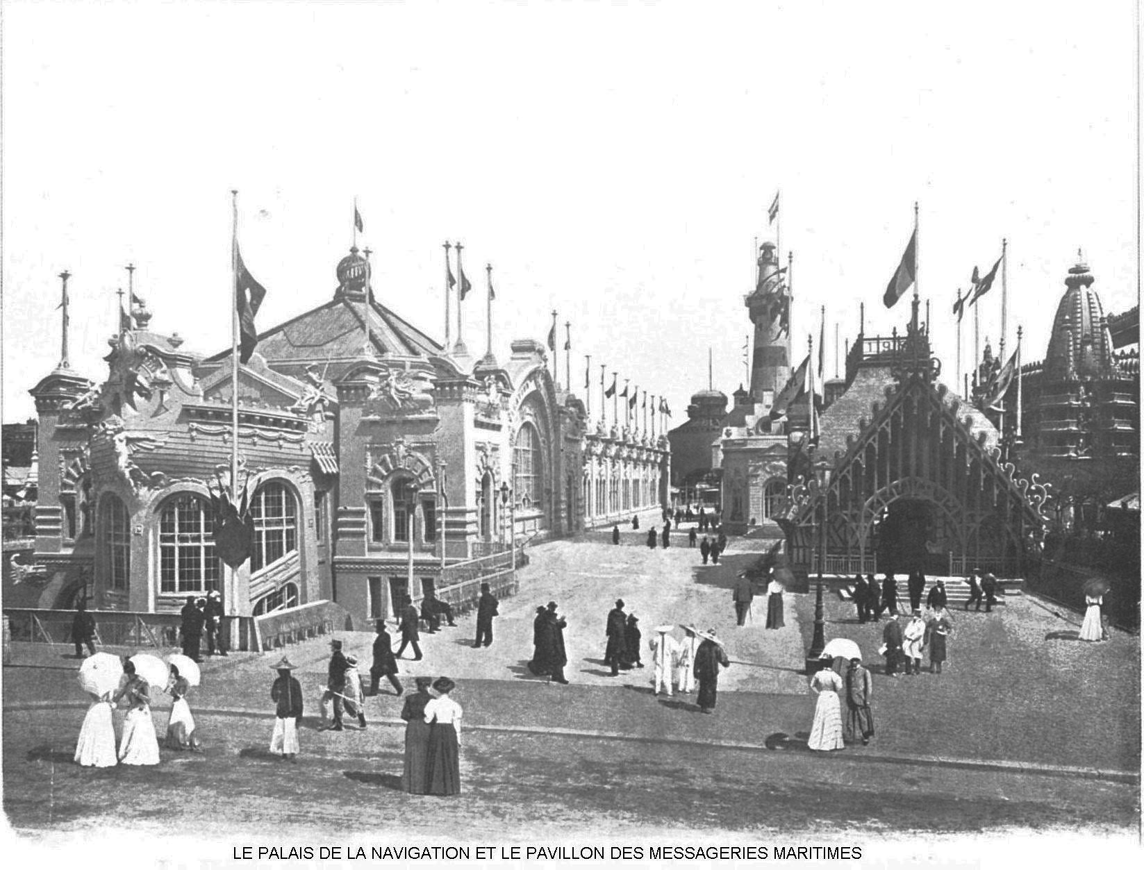 Le palais de la navigation et le pavillon des messageries maritimes