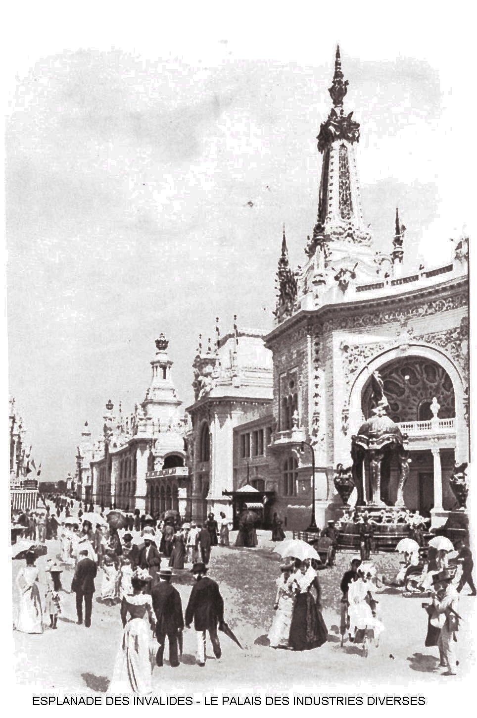 Ressources histoire exposition universelle 1900 esplanade des invalides le palais des industries diverses