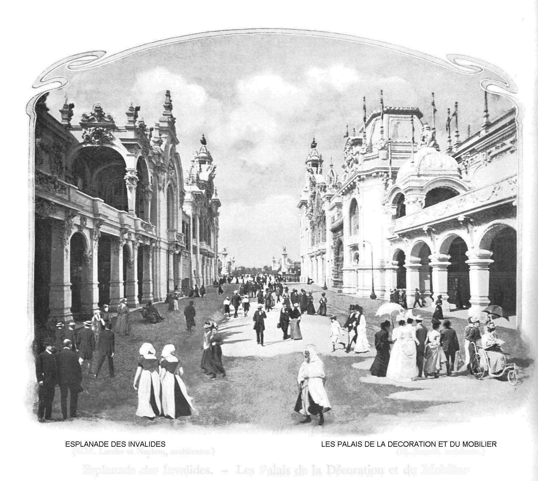 Ressources histoire exposition universelle 1900 esplanades des invalides palais de la decoration et du mobilier