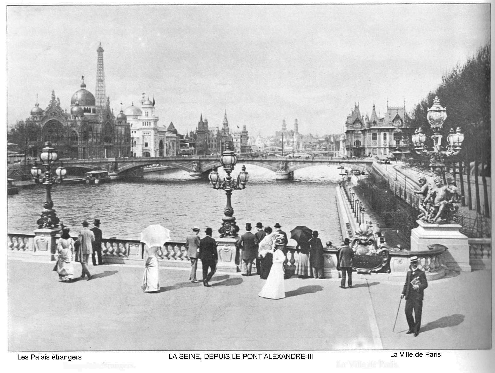 Ressources histoire exposition universelle 1900 la seine depuis le pont alexandre iii