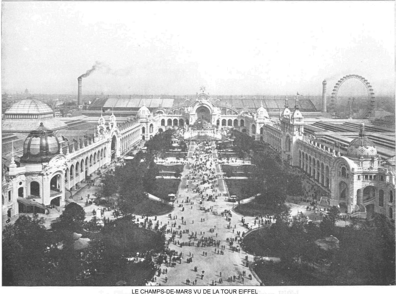 Ressources histoire exposition universelle 1900 le champ de mars vu de la tour eiffel