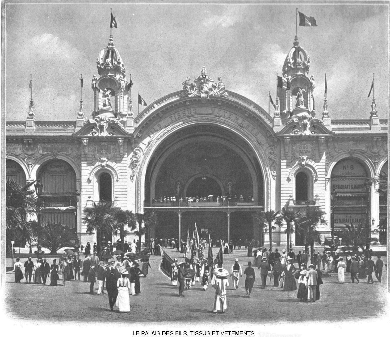 Ressources histoire exposition universelle 1900 le palais des fils tissus et vetements