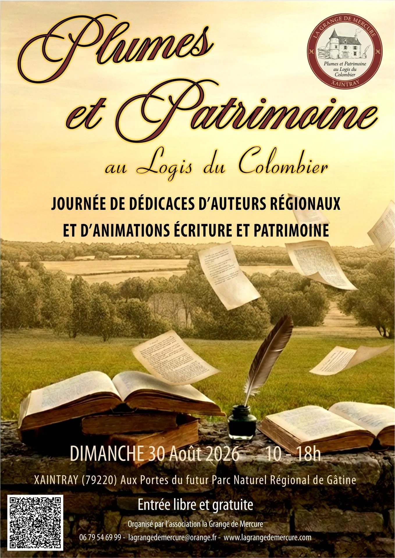 Affiche plumes et patrimoine 1